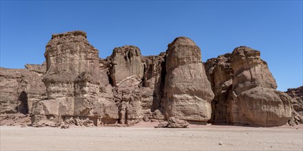 Solomons Pillars, sandstone rock towers, Timna National Park, Negev, Israel, Asia