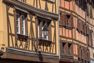 Colmar is a picturesque old tourist district with beautiful canals and traditional half-timbered houses. Grand Est, Collectivite europeenne dAlsace, France, Europe