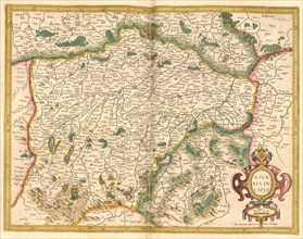 Atlas, map from 1623, Bavaria, Germany, digitally restored reproduction from an engraving by Gerhard Mercator, born as Gheert Cremer, 5 March 1512, 2 December 1594, geographer and cartographer, Europe