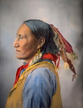 Indian, Black Horse, Chief of the Comanche, Arapahoe, after a picture by F.A.Rinehart, 1899, Arapaho or Arapahoe are an Indian people of North America and belonged as nomadic Plains Indians to the cul...
