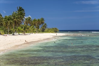 On the beach Plage de la Chapelle, Anse Bertrand, Grande-Terre, Guadeloupe, France, North America