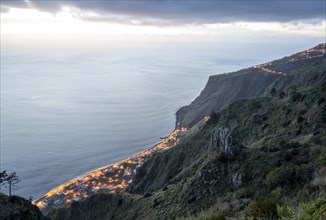 Paul do Mar, landscape in front of sea and coast, Miradouro da Raposeira viewpoint, Madeira, Portugal, Europe
