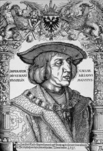 Maximilian I, 22 March 1459, 12 January 1519, was King of the Romans, also known as King of the Germans, from 1486, and Holy Roman Emperor from 1493 until his death, Historical, digitally restored rep...