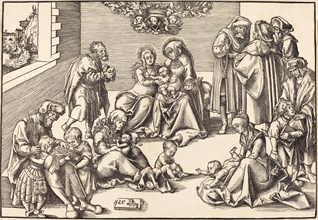 The Holy Kinship, painting by Lucas Cranach the Elder, 4 October 1472, 16 October 1553, one of the most important German painters, graphic artists and letterpress printers of the Renaissance, Historic...