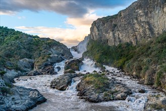 Salto del Rio Ibanez, waterfall on the Ibanez River, Cerro Castillo National Park, Aysen, Patagonia, Chile, South America