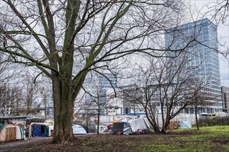 Homeless camp, Berlin, Germany, Europe