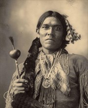 Indians, Yellow Magpie, Arapahoe, after a picture by F.A.Rinehart, 1899, Arapaho or Arapahoe are an Indian people of North America and belonged as nomadic Plains Indians to the cultural area of the Pr...