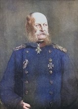Wilhelm I, or in German Wilhelm I, Wilhelm Friedrich Ludwig, from the House of Hohenzollern was the King of Prussia and the first German Emperor, Historical, digitally restored reproduction of a 19th ...