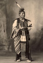 Little Bear, Chief of the Arapahoe, after a painting by F.A.Rinehart, 1899, Historic, digitally restored reproduction of an original from the period