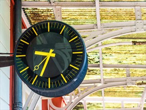 Clock at the Train Station of Villefranche-sur-Mer, French Riviera, France, Europe