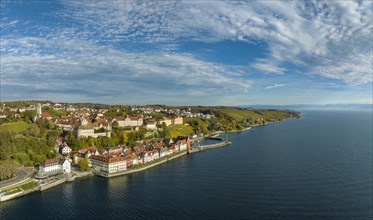 Town view of Meersburg, Lake Constance district, Baden-Wuerttemberg, Germany, Europe