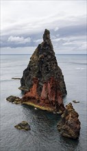 Coastal landscape, cliffs and sea, rugged coast with rock formations, Cape Ponta de Sao Lourenco, Madeira, Portugal, Europe