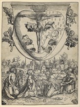 Four Saints Adoring the Crucified Christ on the Sacred Heart, painting by Lucas Cranach the Elder, 4 October 1472, 16 October 1553, one of the most important German painters, graphic artists and lette...