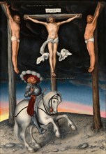 The Crucifixion with the Converted Centurion, painting by Lucas Cranach the Elder, 4 October 1472, 16 October 1553, one of the most important German painters, printmakers and letterpress printers of t...