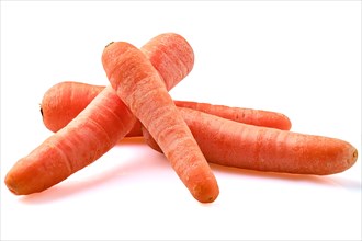 Fresh whole unpeeled carrots