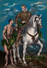 Saint Martin, St. Martin or St. Martin, Martin of Tours, and the Beggar, painting by El Greco, Domenico Theotokopouls