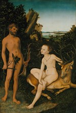 Apollo and Diana in the Forest, painting by Lucas Cranach the Elder, 4 October 1472, 16 October 1553, one of the most important German painters, graphic artists and letterpress printers of the Renaiss...