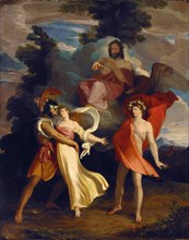 The Judgment of Jupiter, supreme deity of the Roman religion, painting by Samuel Finley Breese Morse
