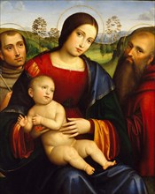 Madonna with Child and Saints Francis and Jerome, painting by Francesco Francia