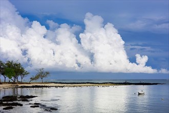 Towering clouds herald a severe thunderstorm over the Indian Pacific, Mauritius, Africa