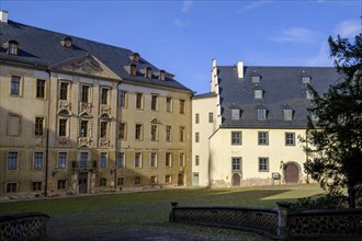 Inner courtyard, Altenburg Castle, Altenburg, Thuringia, Germany, Europe