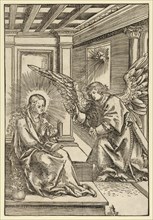 The Annunciation, painting by Lucas Cranach the Elder, 4 October 1472, 16 October 1553, one of the most important German painters, graphic artists and letterpress printers of the Renaissance, Historic...