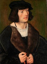 Portrait of a Man with a Rosary, painting by Lucas Cranach the Elder, 4 October 1472, 16 October 1553, one of the most important German painters, graphic artists and letterpress printers of the Renais...
