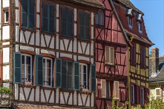 Colmar is a picturesque old tourist district with beautiful canals and traditional half-timbered houses. Grand Est territorial collectivity Collectivite europeenne dAlsace, France, Europe