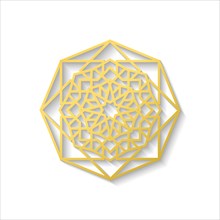 Islamic golden ornament, vector illustration