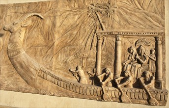 Picture aud wood on the promenade of Luxor, Egypt, Africa