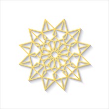 Islamic golden ornament, vector illustration