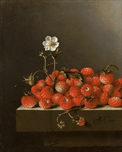 Still Life with Wild Strawberries, painting by Adriaen Coorte