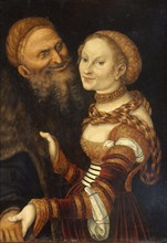 The Old Man in Love, painting by Lucas Cranach the Elder, 4 October 1472, 16 October 1553, one of the most important German painters, graphic artists and book printers of the Renaissance, Historical, ...
