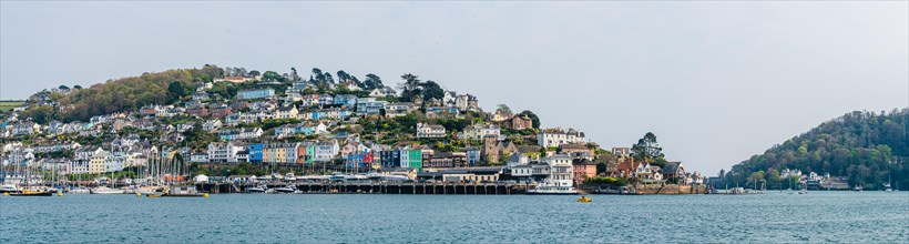 Panorama of Kingswear from Dartmouth, Devon, England, United Kingdom, Europe