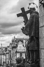 Statue in beautiful Mala Strana district, Prague, Czech Republic, Europe