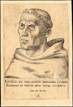 Martin Luther as an Augustinian monk, painting by Lucas Cranach the Elder, 4 October 1472, 16 October 1553, one of the most important German painters, graphic artists and book printers of the Renaissa...