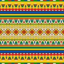 Ancient Egyptian traditional background, vector seamless pattern