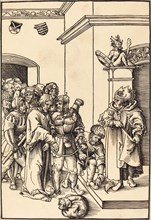 Christ in front of Annas, Annas was Jewish High Priest between the years 6 and about 15 AD, when the Roman Emperor Augustus reigned, painting by Lucas Cranach the Elder, 4 October 1472, 16 October 155...