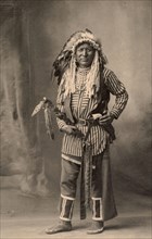 White Swan, Crows, North American Indian tribe, after a painting by F.A.Rinehart, 1899, Historic, digitally restored reproduction of an original from the period