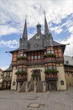 Historical Town Hall Wernigerode, Harz Mountains, Saxony-Anhalt, Germany, Europe