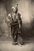 Man of the Kiowa tribe, after a picture by F.A.Rinehart, 1899, Historic, digitally restored reproduction of an original from the period