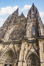 Gothic Saint Vitus Cathedral standing within Prague Castle. It is the Czech Republics most important cathedral, and one of the most magnificent in Europe