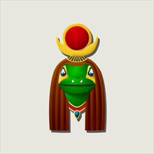 Mask of the Egyptian god Kek, vector illustration