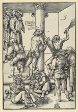 The Flagellation, from the story of the Passion, painting by Lucas Cranach the Elder, 4 October 1472, 16 October 1553, one of the most important German painters, graphic artists and letterpress printe...