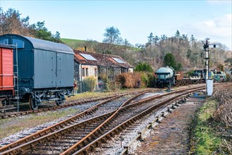 South Devon Railway Trust in Staverton, English Village, Totnes, Devon, England, UK