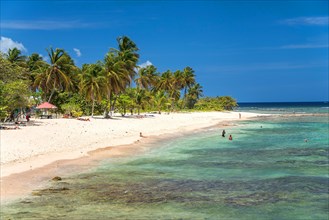 On the beach Plage de la Chapelle, Anse Bertrand, Grande-Terre, Guadeloupe, France, North America