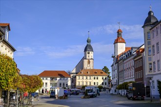 Marketplace, Schmoelln, Sprottetal, Altenburger Land, Thuringia, Germany, Europe