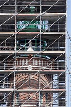 Construction site, scaffolding, lighthouse, Simon Loschen, Bremerhaven, Bremen, Germany, Europe