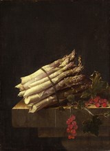 Still Life with Asparagus and Red Currants, Painting by Adriaen Coorte