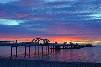 Kellenhusen Baltic Sea pier, sunrise, Schleswig-Holstein, Germany, Europe